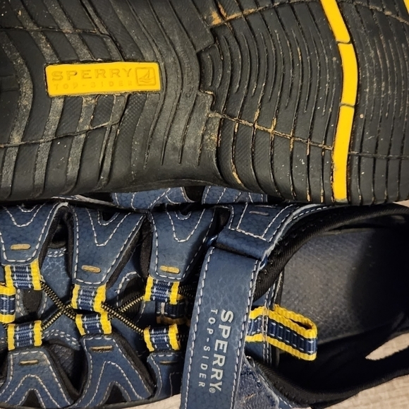 SPERRY Top Sider Lagoon Sandals, Size 4m Leather Upper Bungee - Picture 4 of 5